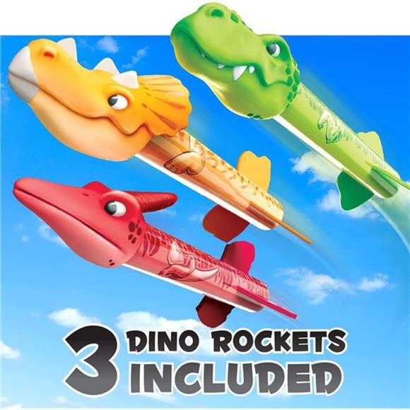 Dino Blasters | Rocket Launcher for Kids - Launch up to 100 ft. Birthday Gift - Picture 2 of 6